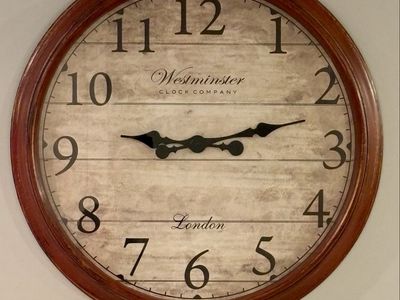 Oversized 30” Westminster Clock Company Wall Clock | Like New | Quiet
