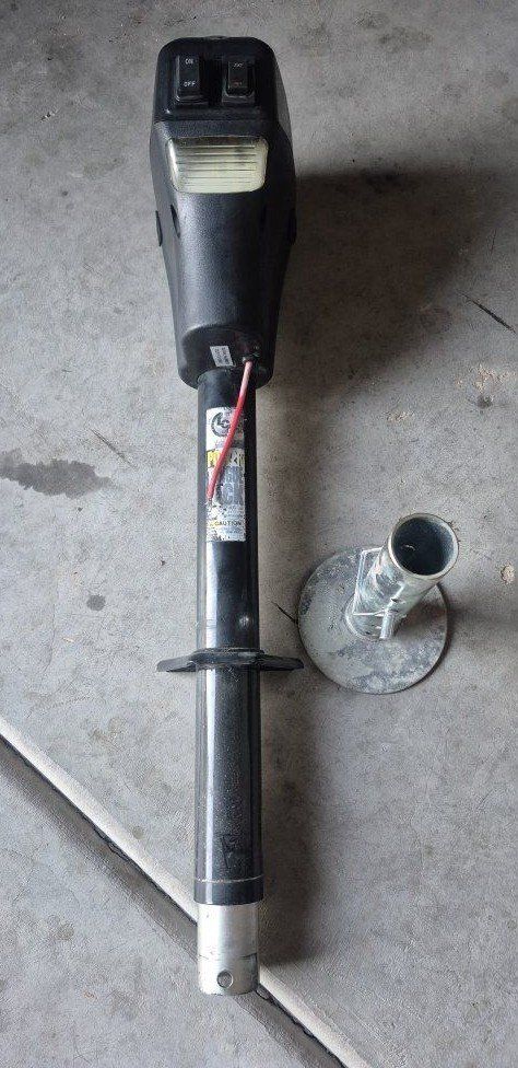 Lippert 3500 lbs Power Tongue Jack Electric A-Frame RV Trailer Jack with Foot Pad