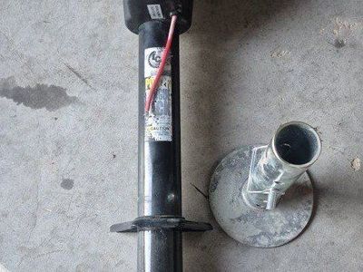 Lippert 3500 lbs Power Tongue Jack Electric A-Frame RV Trailer Jack with Foot Pad