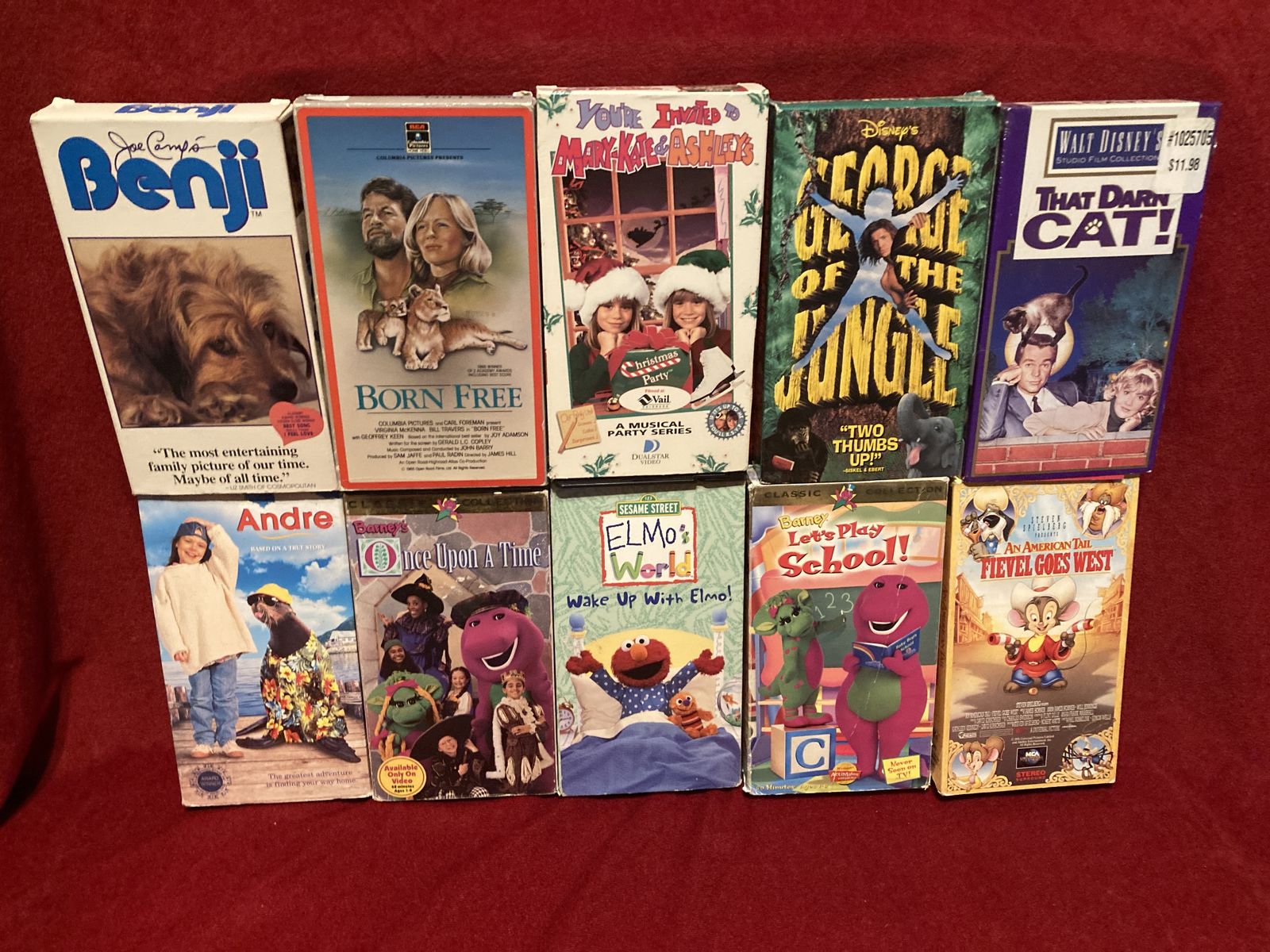 Vintage VHS Animation Disney & Family Movies 5 Dollars Each 