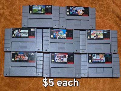 Nintendo sNes games $5 each including Monopoly! trades considered!