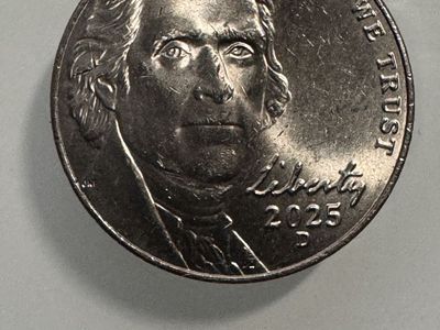 2025-D Jefferson Nickel Mint Error — Dramatic Raised Die Crack Through Monticello & AMERICA