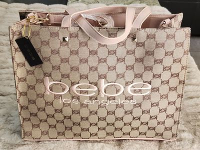 NWT Bebe Canvas Large Tote Bag