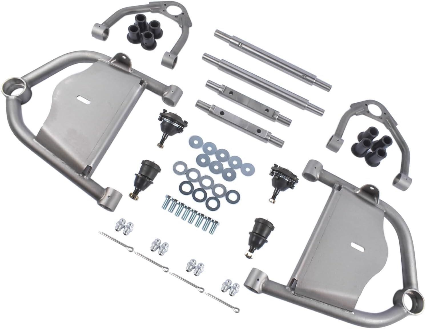 1963-1970 Chevy C10 Front Upper & Lower Narrowed Tubular Control Arms w/ Ball Joint Set