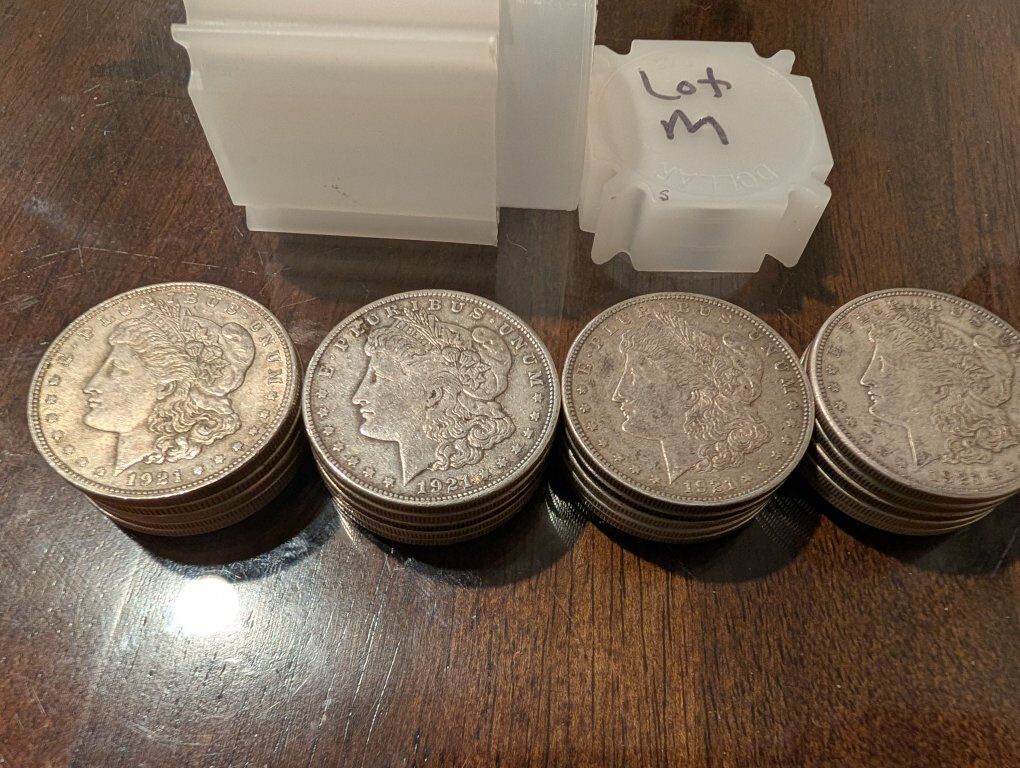 20 Morgan Silver Dollars (1921)