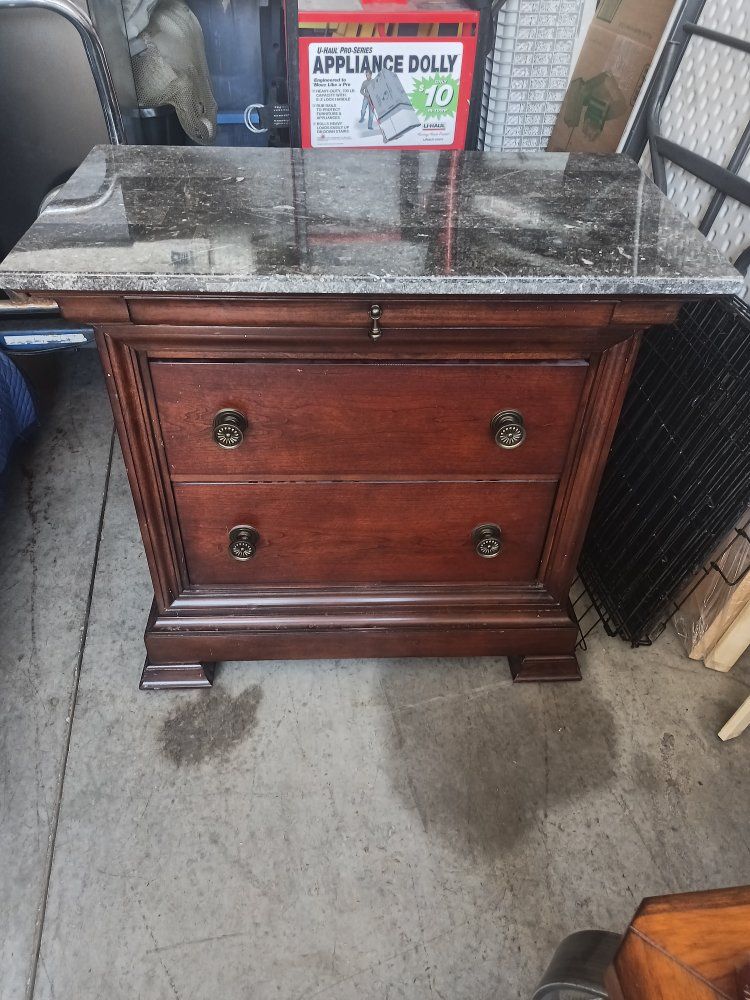 marble top nightstand