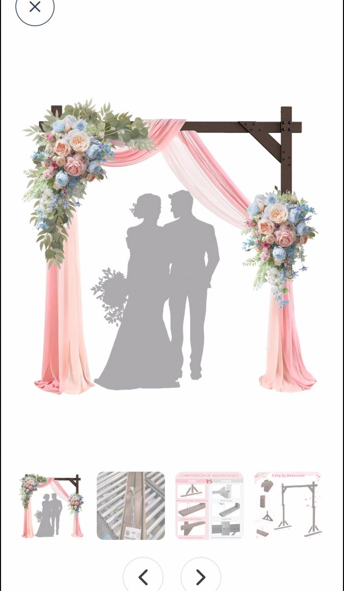 Wooden wedding arch