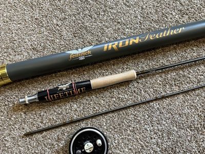 Fenwick Iron Feather IF 866 Fly Rod 8'6" #6 Lifetime Series with Fly Reel & Hard Case