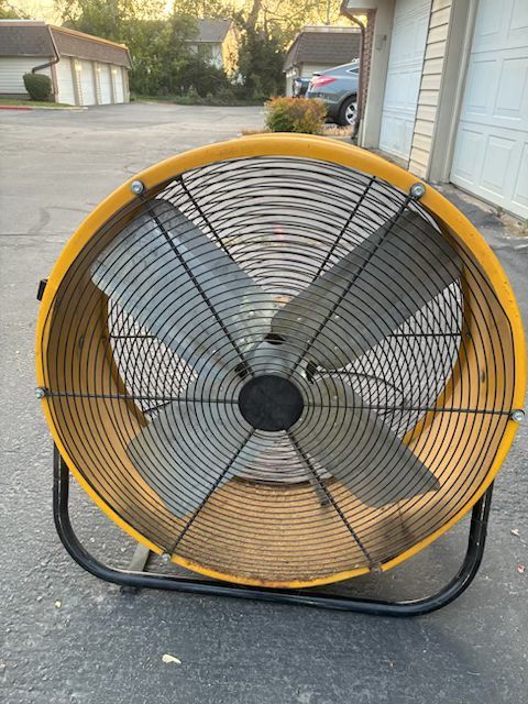 big 24 inch industrial drum fan for serious air movement
