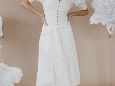 New Böhme Talitha Midi Dress XS White with tags