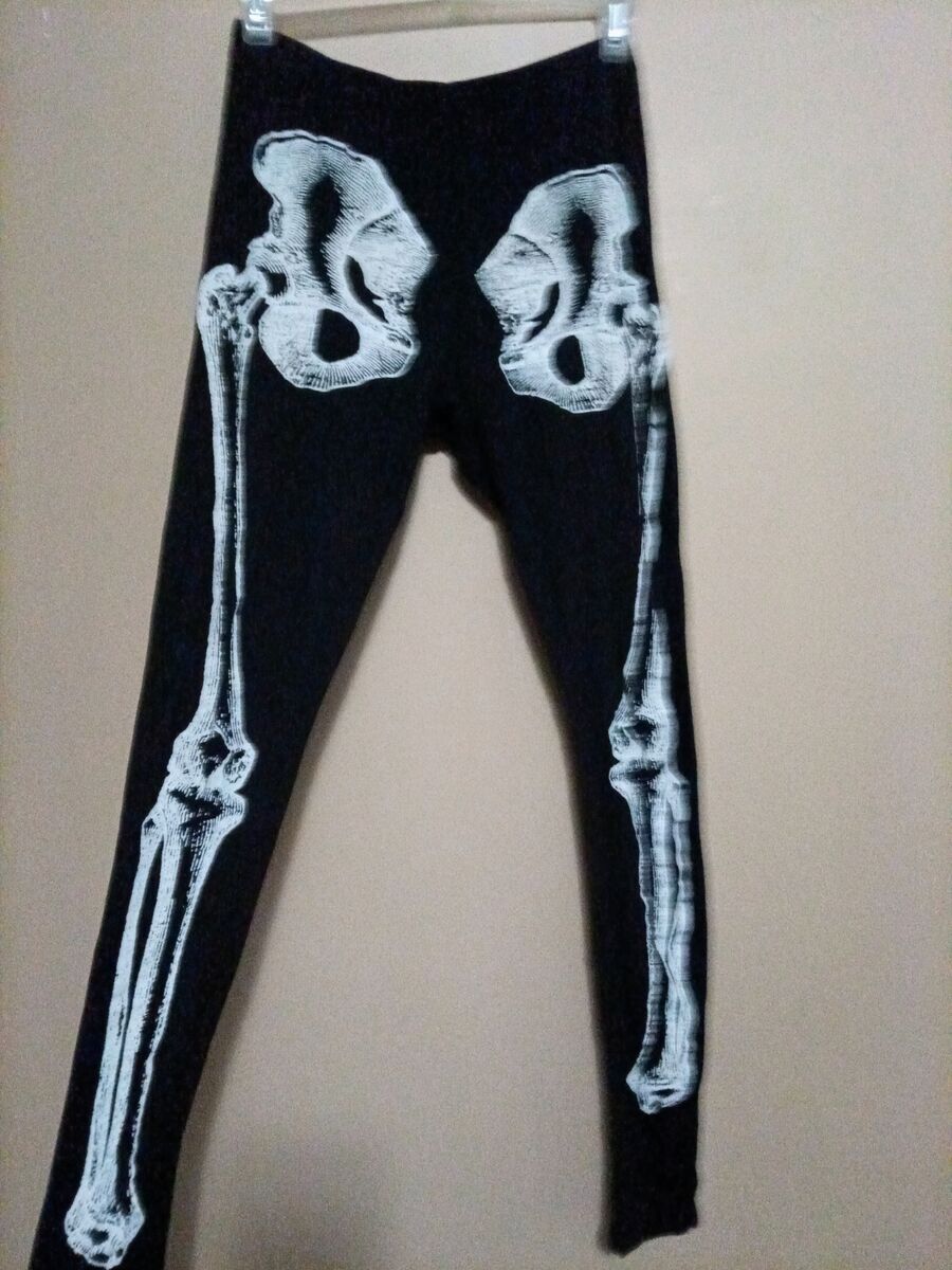 Skeleton leggings.