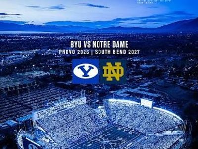4 Ea - BYU vs. Notre Dame Football Tickets – Section 25 Row 10 – Lower Bowl Behind North End Zone