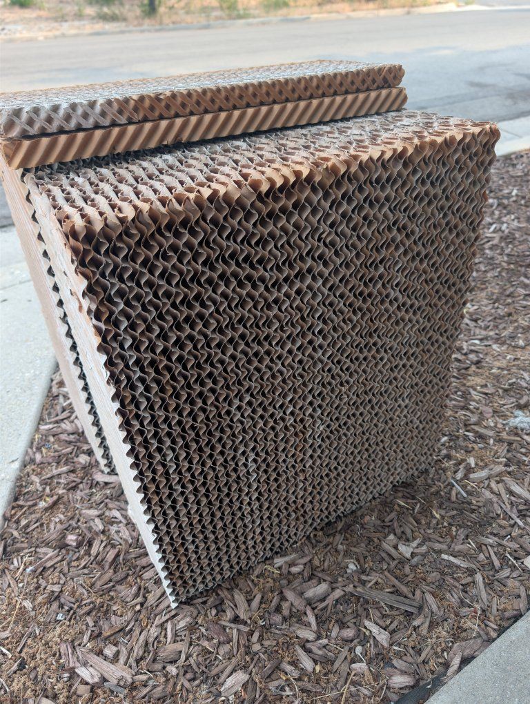 Swamp cooler cooling pads