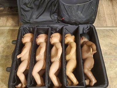 LOT OF 5 MALE REALITYWORKS REALCARE BABY 3 W/ CASE