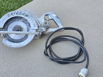 Vintage Skilsaw Circular Saw - Heavy Duty Power Tool with Long Cord