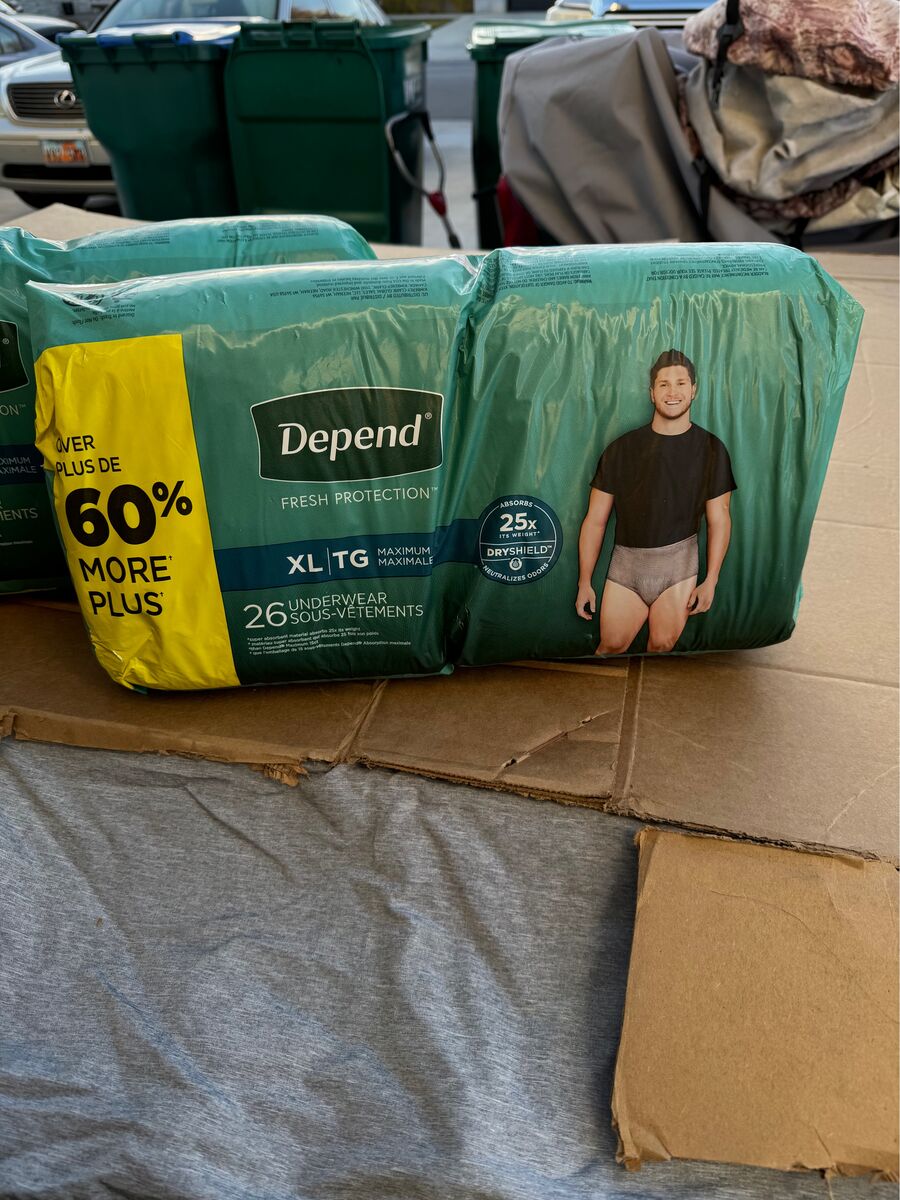 Mens incontinence briefs, moisture pads, adult diapers, underpads