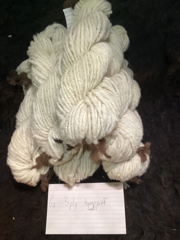 Handspin hampshire/suffolk Wool Yarn