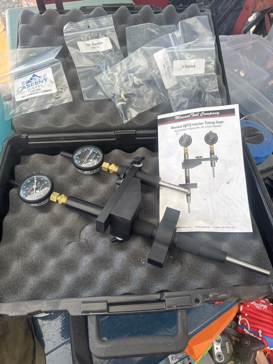 Monaco Tool 20070 Injector Timing Gauge Kit for Cummins Engines (NH, NT, L10 & V)