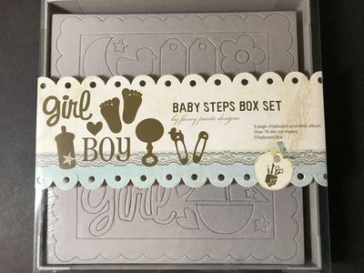 Scrapbook Chipboard Box Sets By Fancy Pants Designs Baby Steps Girl & Boy New