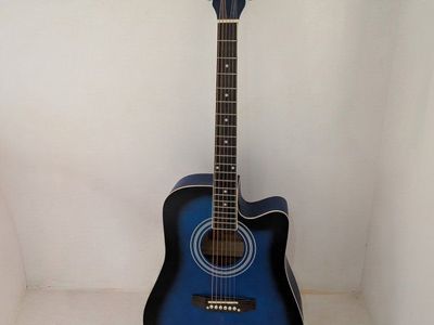 Lagrima Blue Sunburst Acoustic Guitar Cutaway Body
