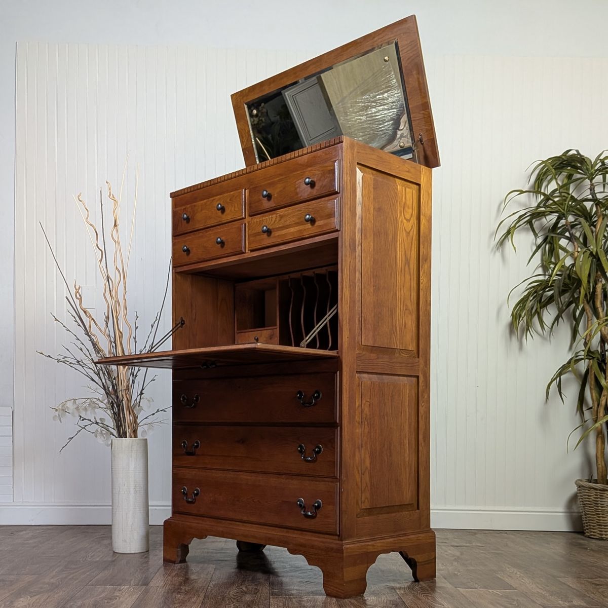 Vintage Keller Oak Dresser / Secretary Desk