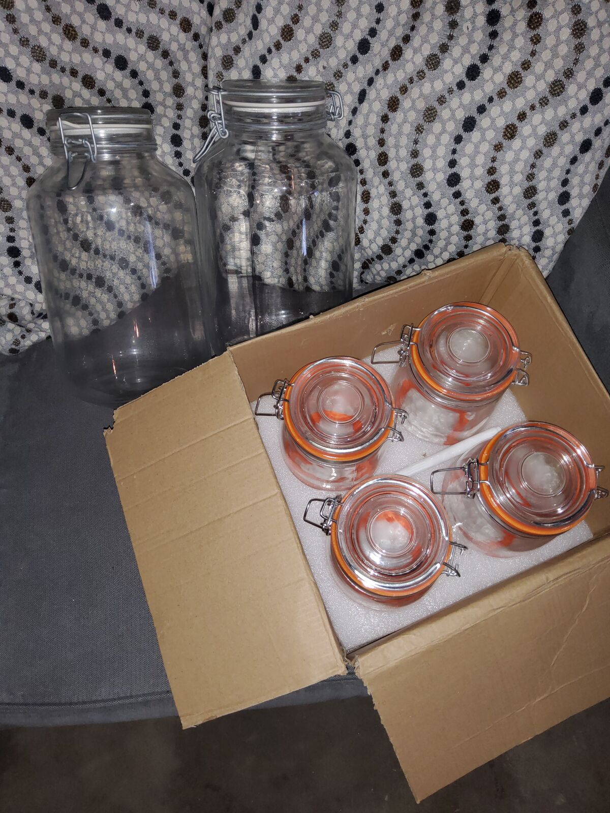Glass Canning Clamp Jars