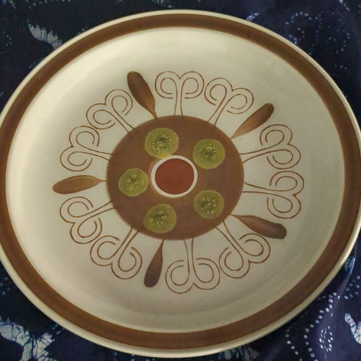 Shino Stone showa retro pasta plate