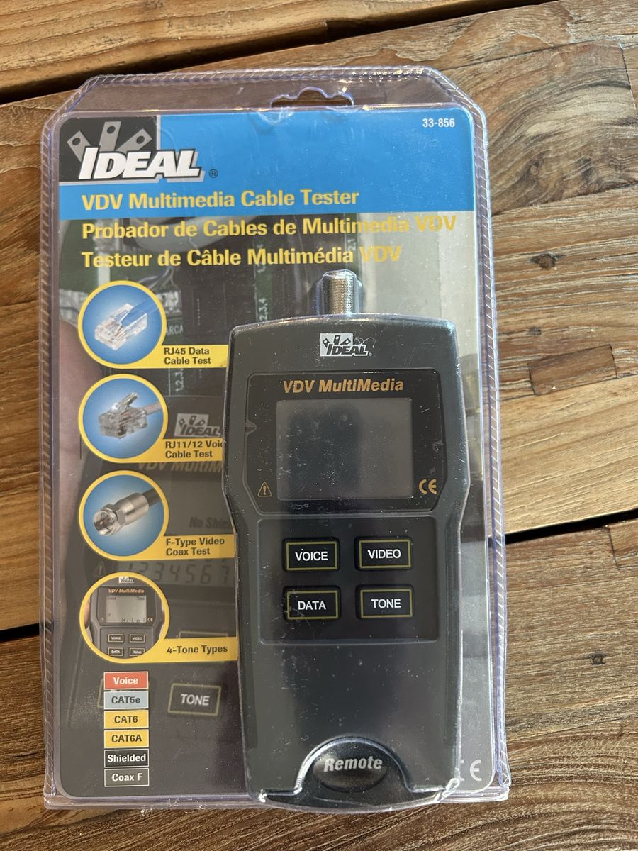 New in seals package IDEAL 33-856 VDV MultiMedia Cable Tester for Voice, Data, and Video
