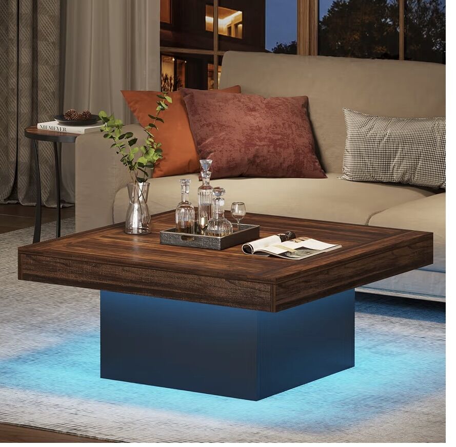 Brand New Coffee Table With Storage And LED Lights