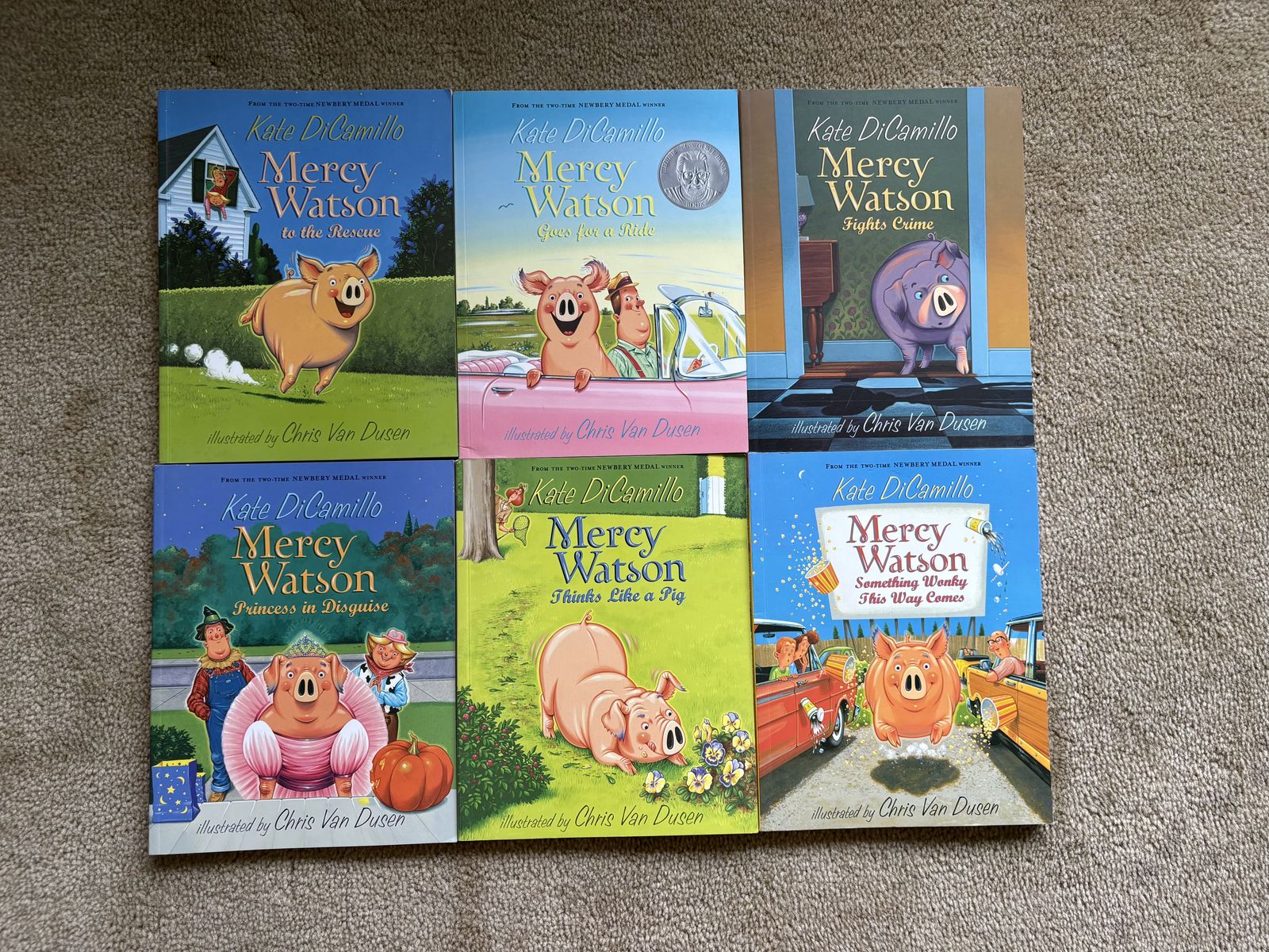 Mercy Watson Books 1-6, by Kate DiCamillo (paperbacks)
