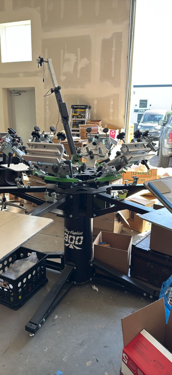 Out of the business complete equipment to make shirts, Riley Hopkins 300 Series Screen Printing Equipment