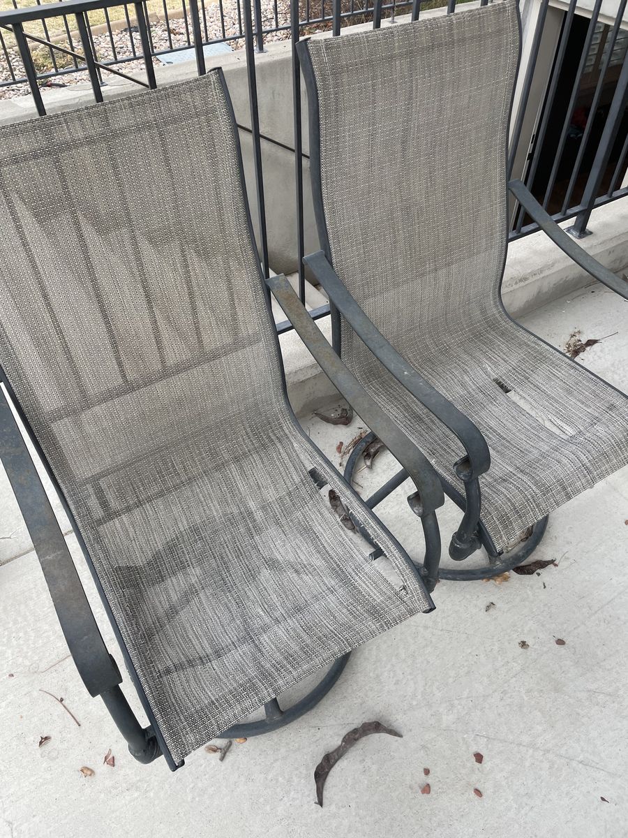 4 Free Metal Chairs - Need To Re-Appolster