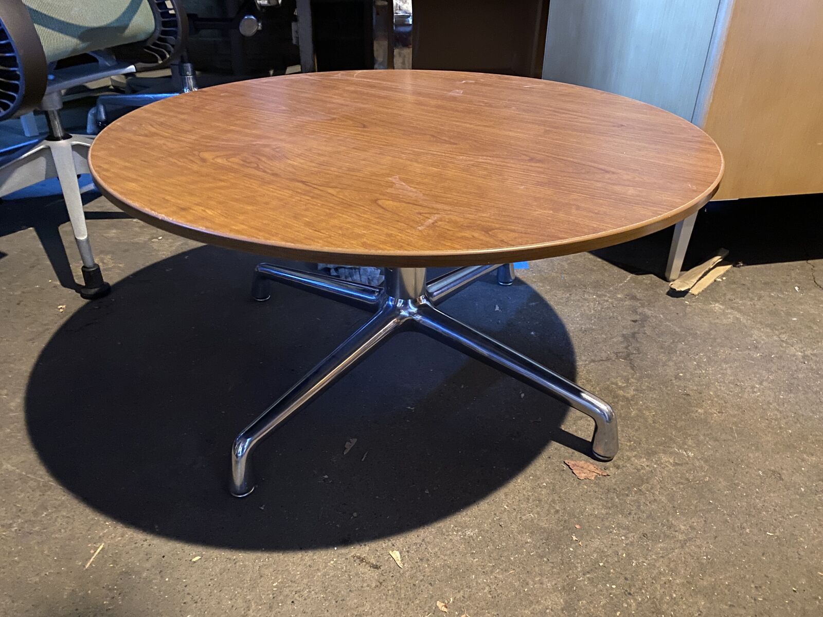 Coalesse coffee table with polished base