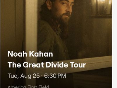 2 Noah Kahan Concert Tickets - Section 25, Row T, Seats 15-16