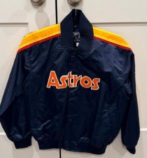 Houston Astros Jacket Women’s Cropped Bomber Size S NEW Vintage Style