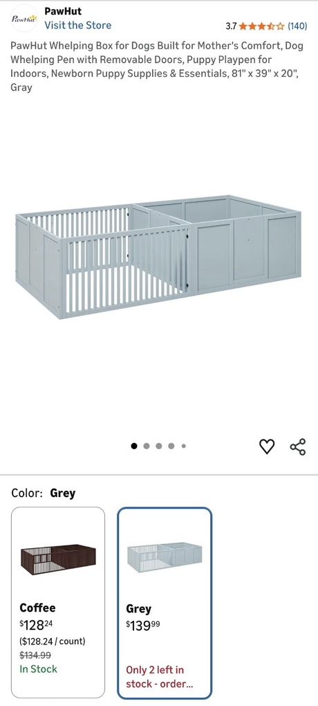 Large 2 Room Welping Box