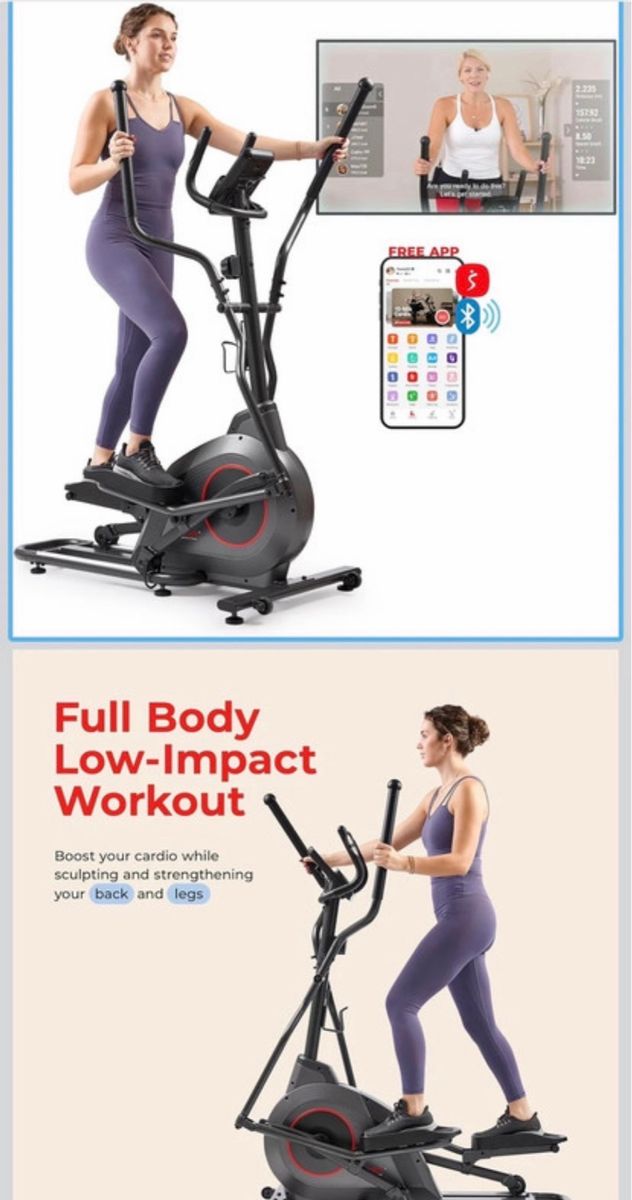 Elliptical Machine with Bluetooth Connectivity for Full Body, Low-Impact Workout