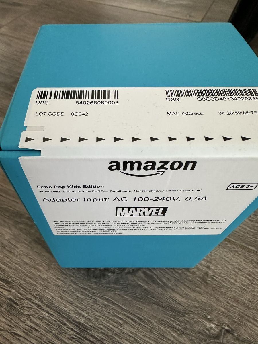 New Amazon Echo Pop Speaker Kids Edition Marvel