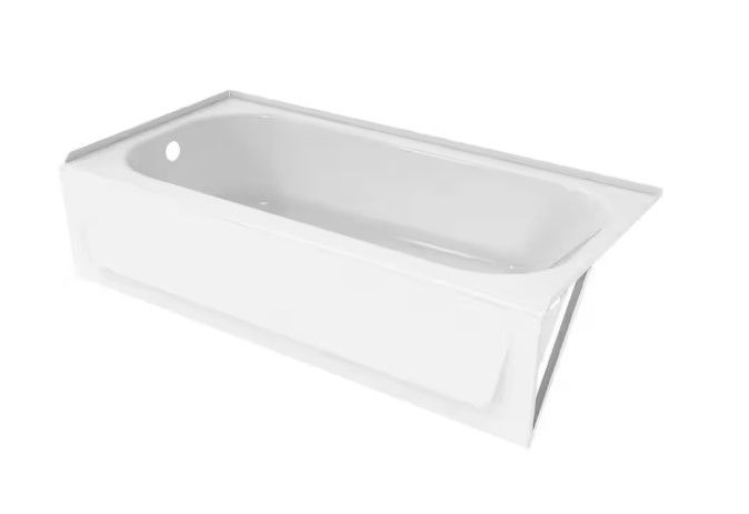 60" x 30" Soaking Alcove Bathtub with Left Drain in White