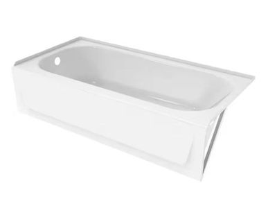 60" x 30" Soaking Alcove Bathtub with Left Drain in White
