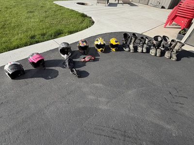 Motorcycle Boots Helmet Gloves