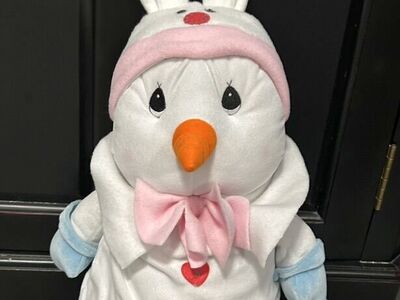 Precious Moments Stuffed Snow Bunny