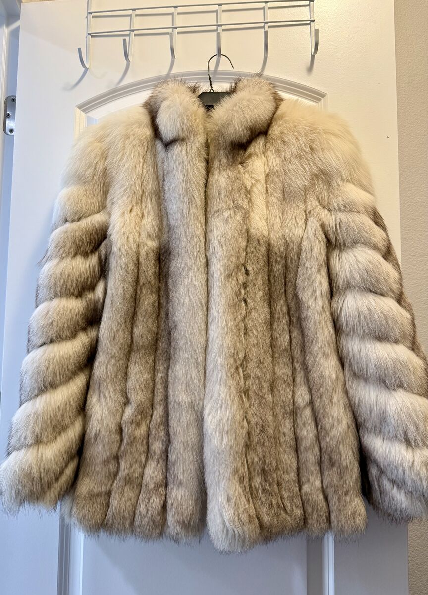 Blue Fox Fur Coat- Vintage Saga Fox