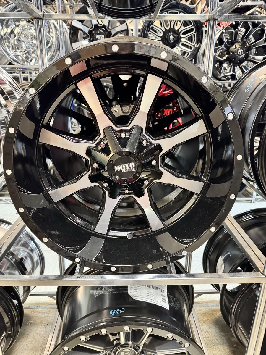 Moto Metal MO970 20x10 Wheel Black Polish 6x135 / 6x139.7 -24mm Offset. Brand new set of 4 wheels.