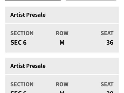 Friday night, Sept 18 Mat Kearney 2 tickets
