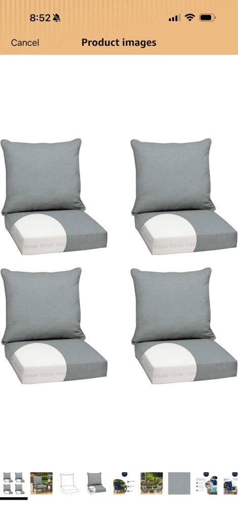 Brand New In Box Outdoor Cushions