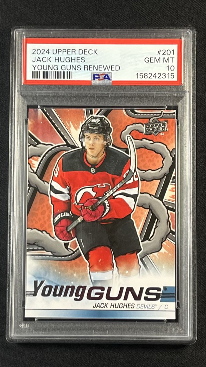 Jack Hughes 2024 Upper Deck Young Guns Renewed #201 PSA 10 Gem Mint