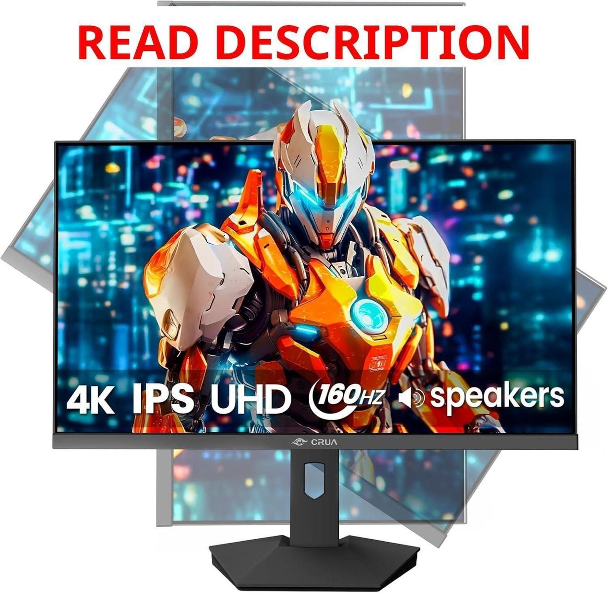 40 in, CRUA 4K Gaming Monitor with IPS HDR