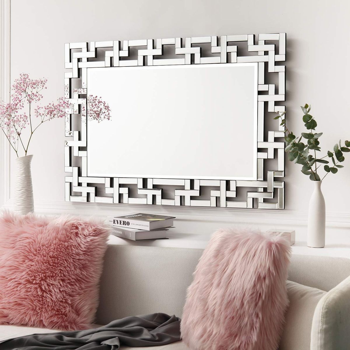 NEW 40x28 Large Decorative Rectangle Mirror Art Grecian Venetian Mirror
