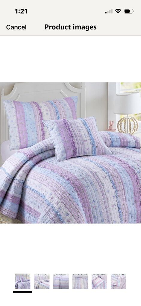 NEW QUEEN Quilt 3pcs Set Orchid Purple beautiful